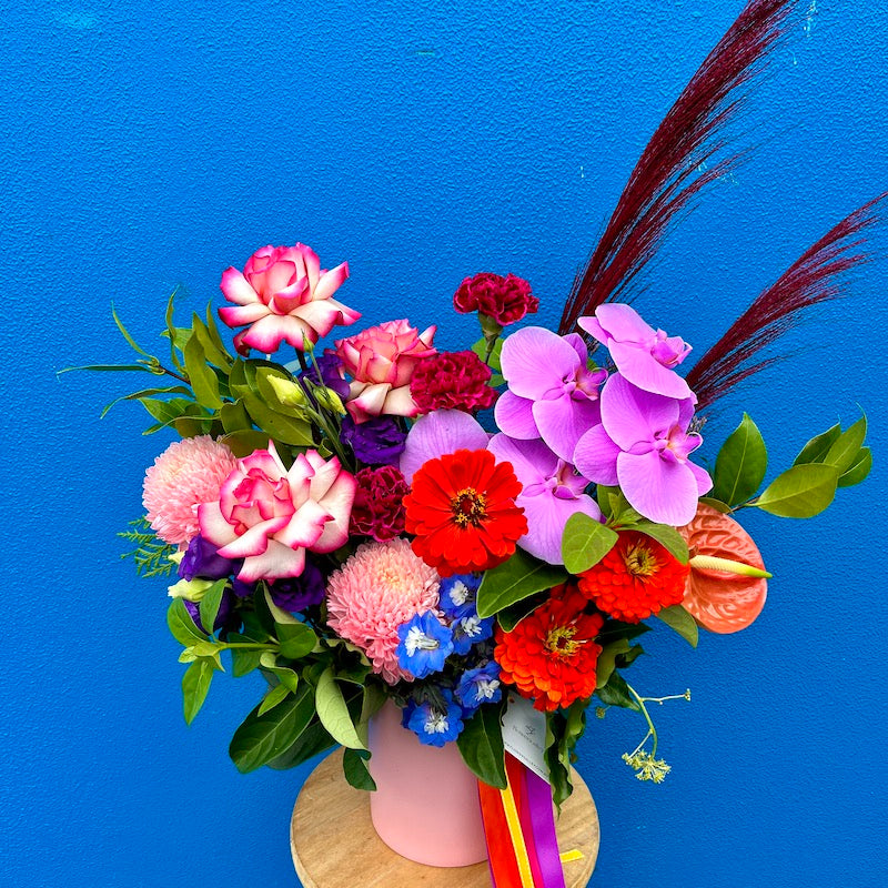 thinking of you colourful flower arrangement