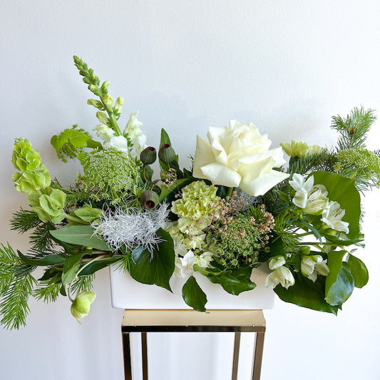 White Christmas Table Centre